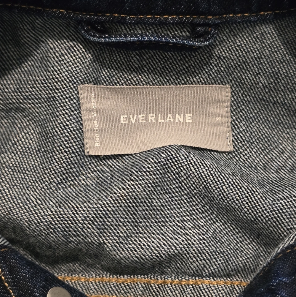 Everlane Mens Dark Wash Denim Jacket Sz‎ S EUC - Picture 3 of 6